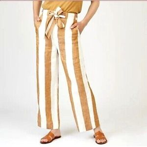 J•Crew | Women's Tie Waist Linen Striped Pant